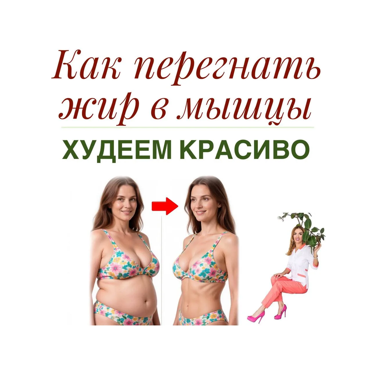 ❤️КАК ПЕРЕГНАТЬ ЖИР В МЫЩЫ⁉️ ХУДЕЕМ КРАСИВО.