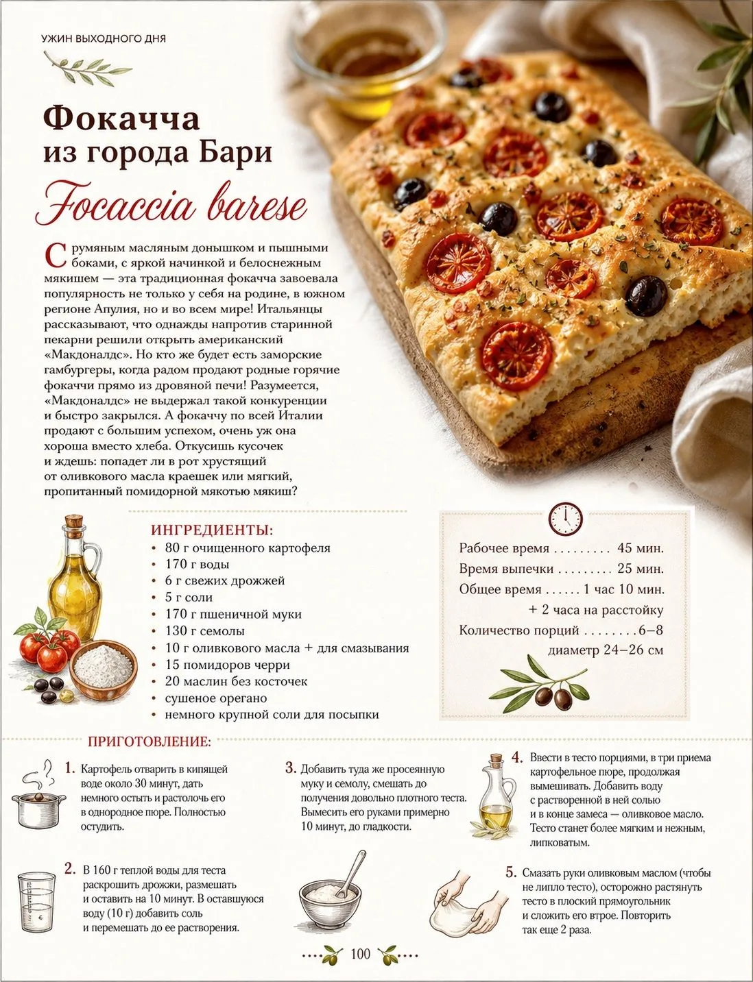 ФОКАЧЧА. ТЕСТО С КАРТОФЕЛЕМ.