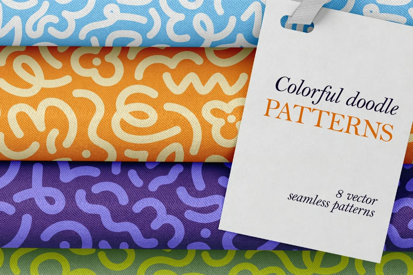 ✅ Colorful Doodle Seamless Patterns