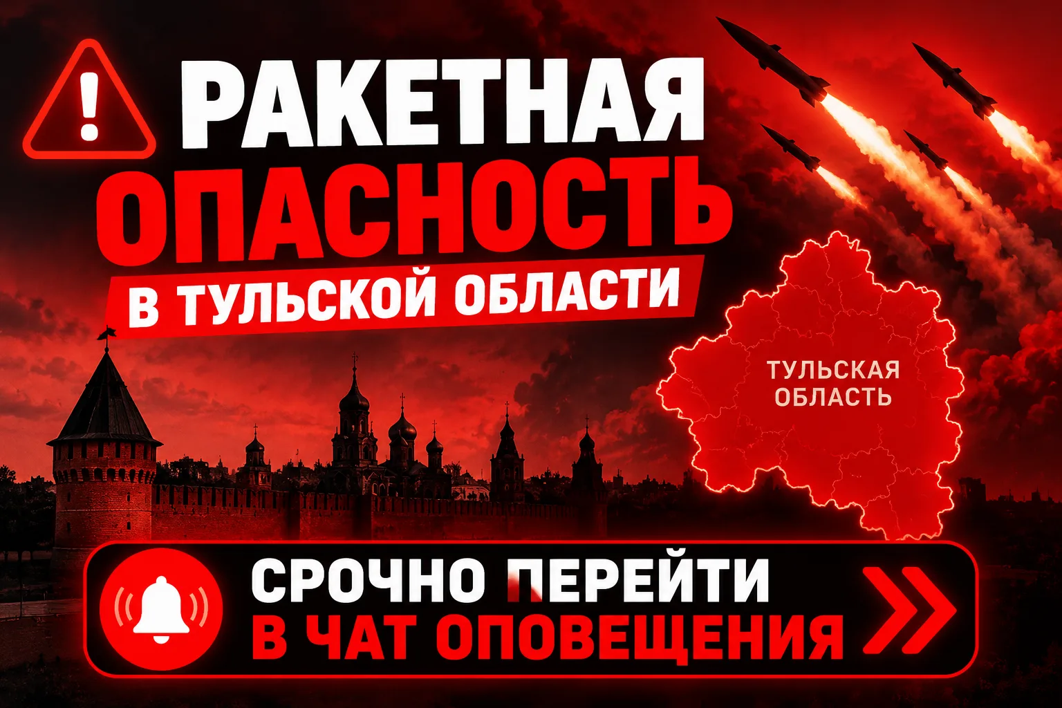 РАКЕТНАЯ ОПАСНОСТЬ В ТУЛЬСКОЙ ОБЛАСТИ