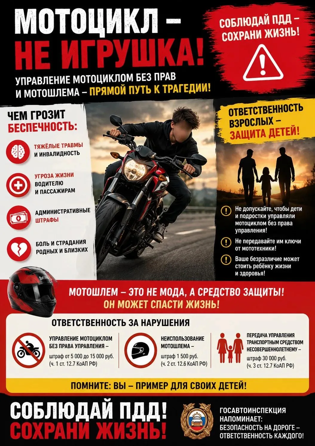 🏍️ Мотоцикл — не игрушка‼️