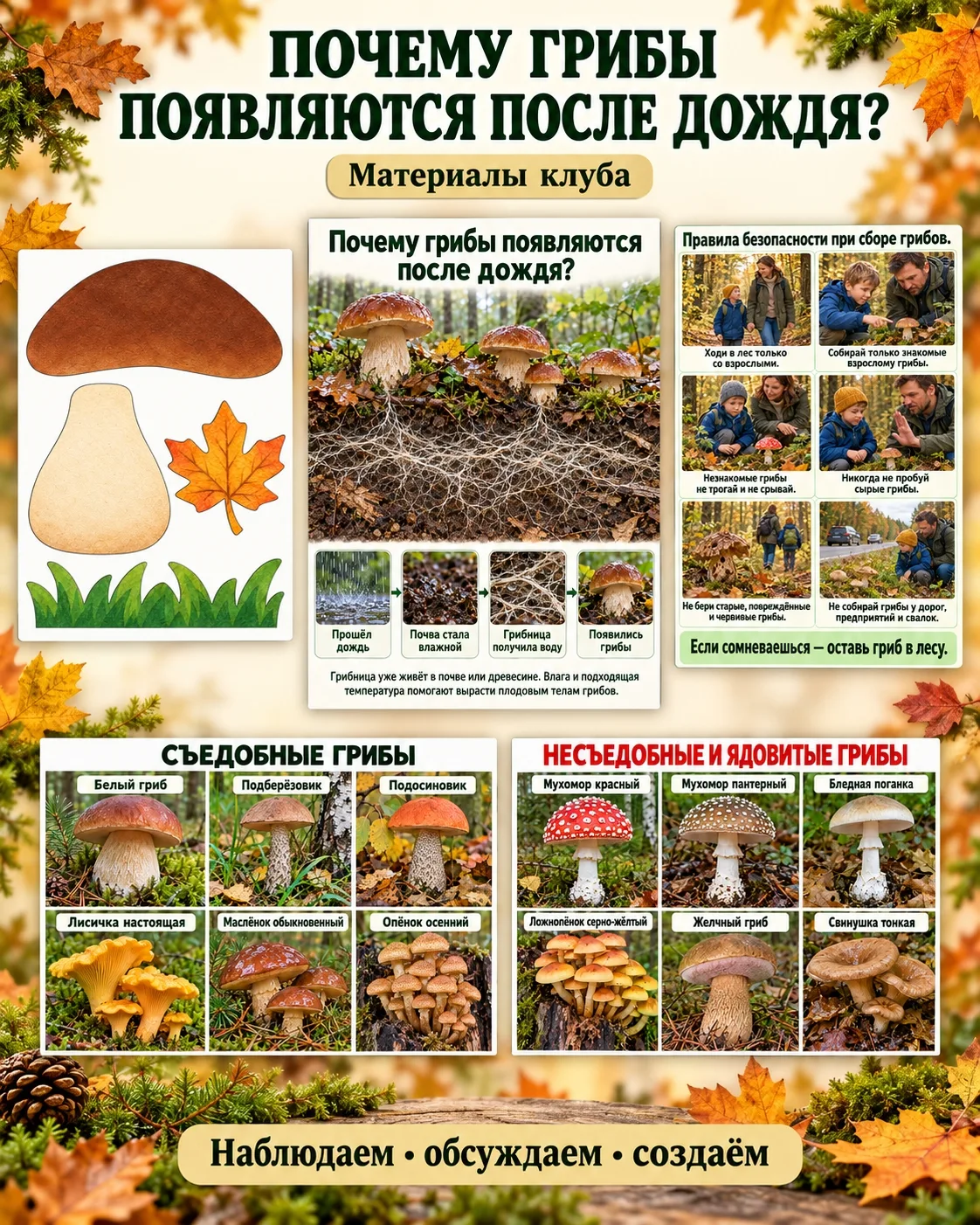🍄 ПОЧЕМУ ГРИБЫ ПОЯВЛЯЮТСЯ ПОСЛЕ ДОЖДЯ?