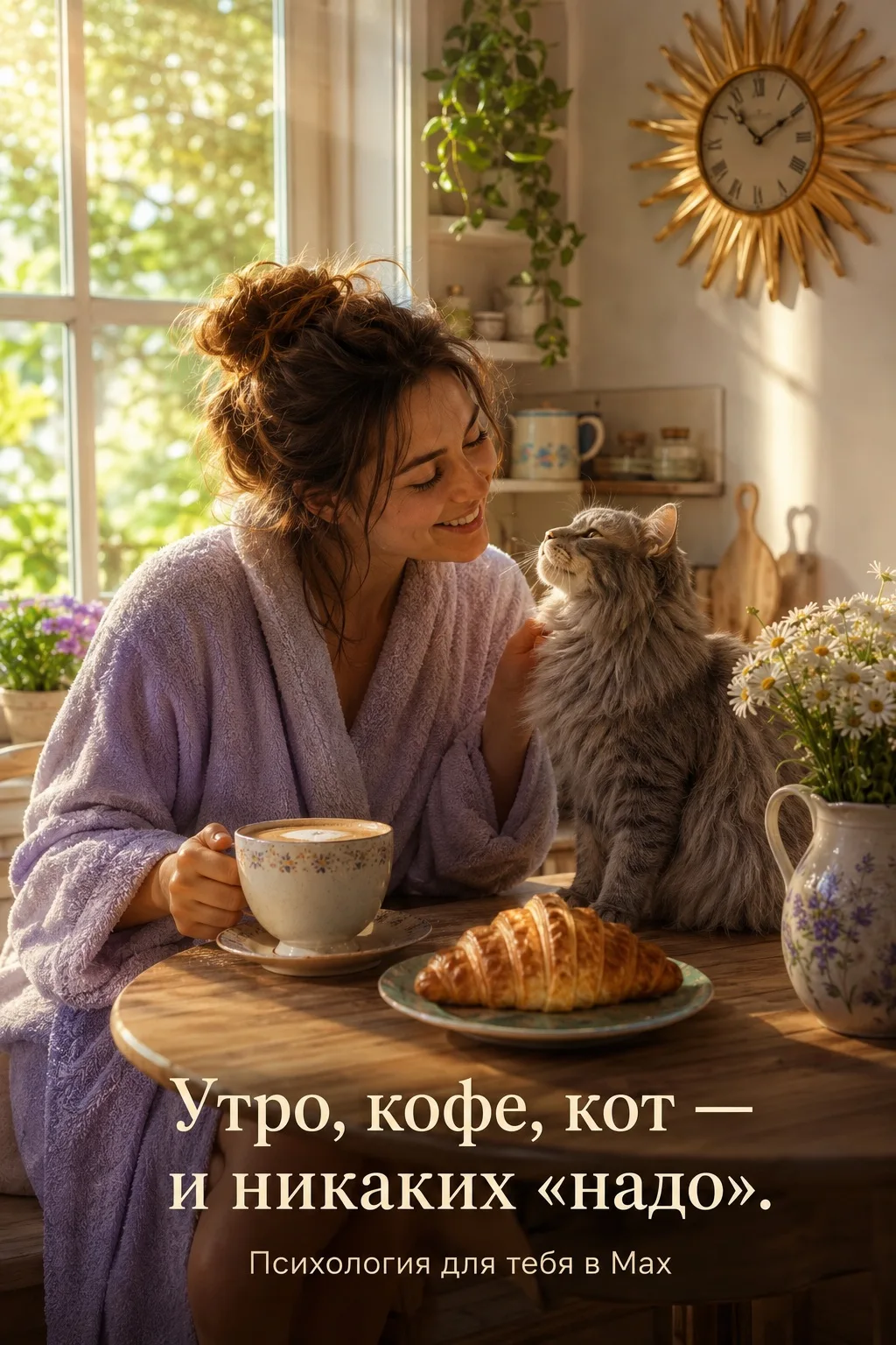 Пятница ☕🐱

Утро, кофе, кот — и никаких «надо».

Всю неделю мы живём по расписанию:
успеть, решить,