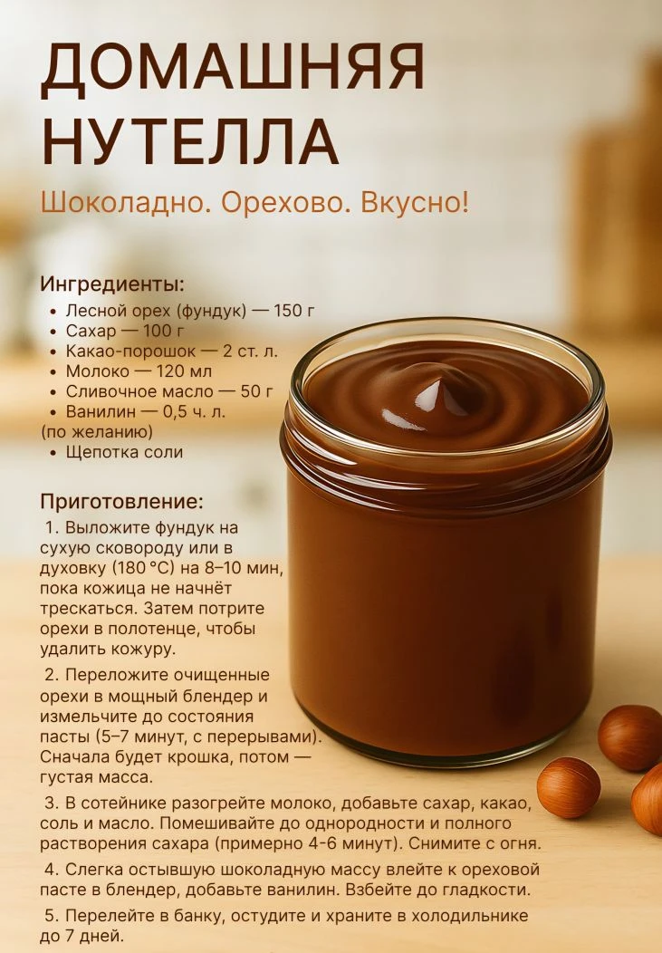 Домашняя нутелла🍫

ДОМ ЕДЫ | Готовим вкусно