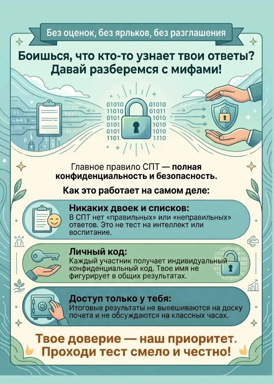 Социально-психологическое тестирование в школе.🚩