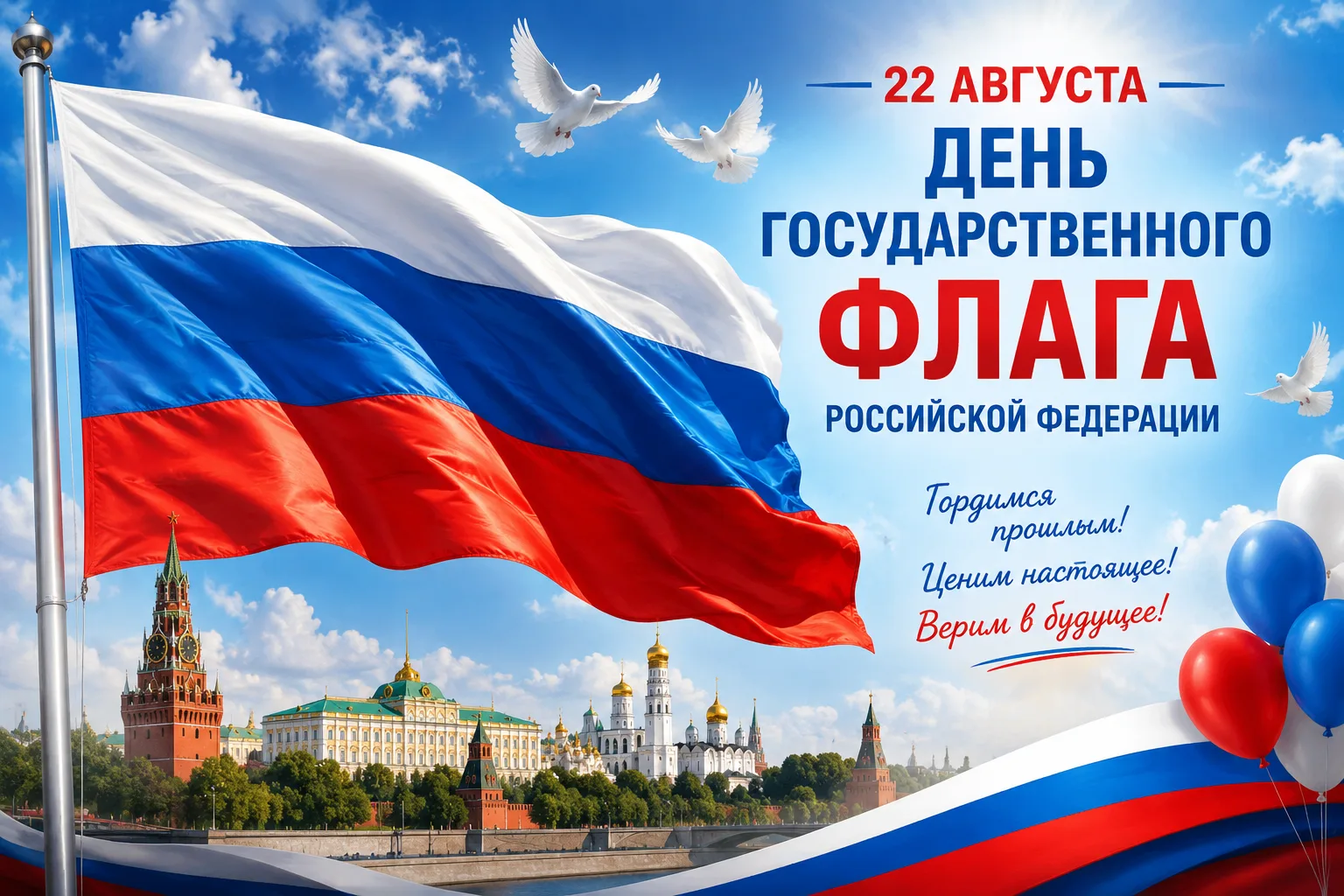 🇷🇺День Государственного флага Российской Федерации отмечается ежегодно 22 августа. Эт...