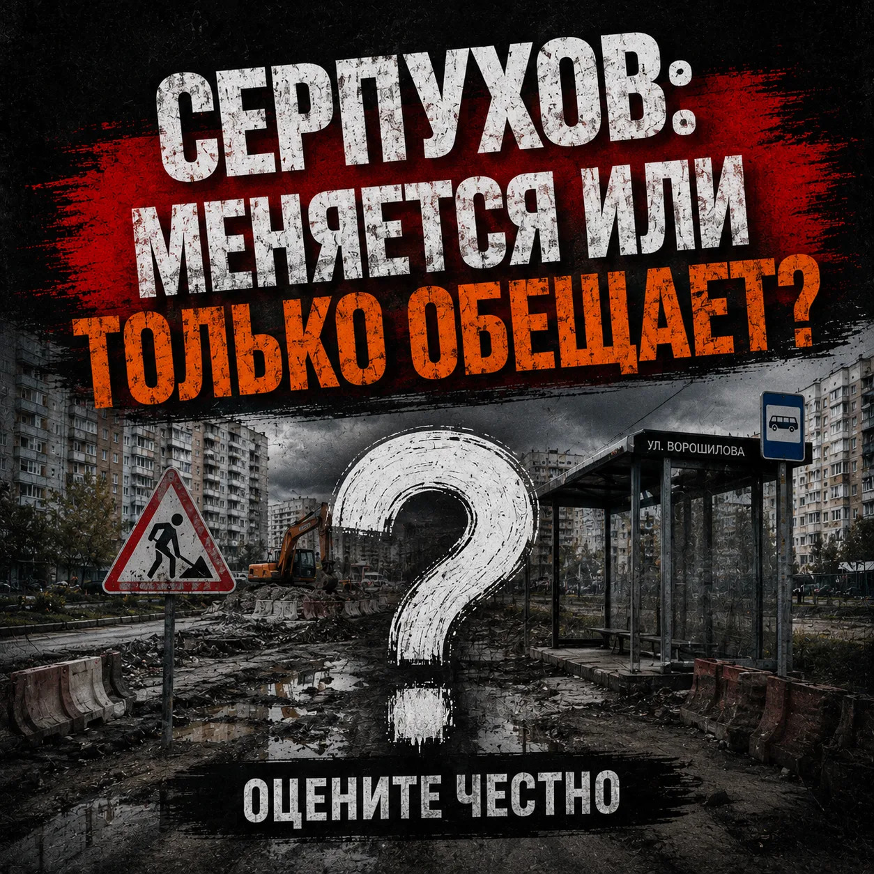 🚨 А ВАМ НЕ КАЖЕТСЯ, ЧТО СЕРПУХОВ СТАЛ ГОРОДОМ «ПОТЕРПИТЕ, СКОРО ВСЁ СДЕЛАЕМ»?