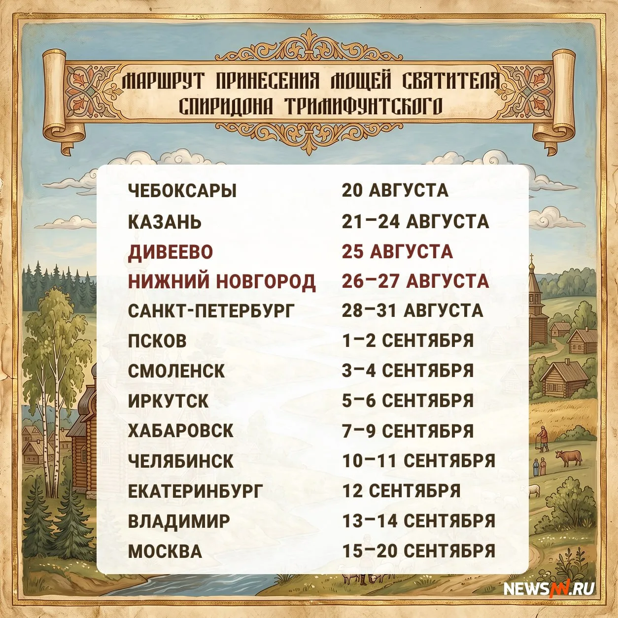 В Дивееве и Н.Новгороде