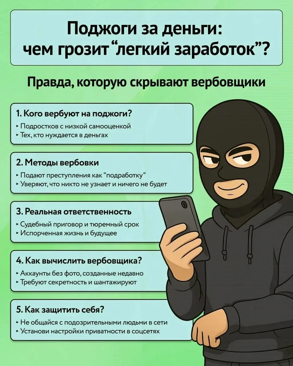 «Легкие деньги» могут стоить вам будущего

Преступники часто маскируют опасные задания под «легкую п