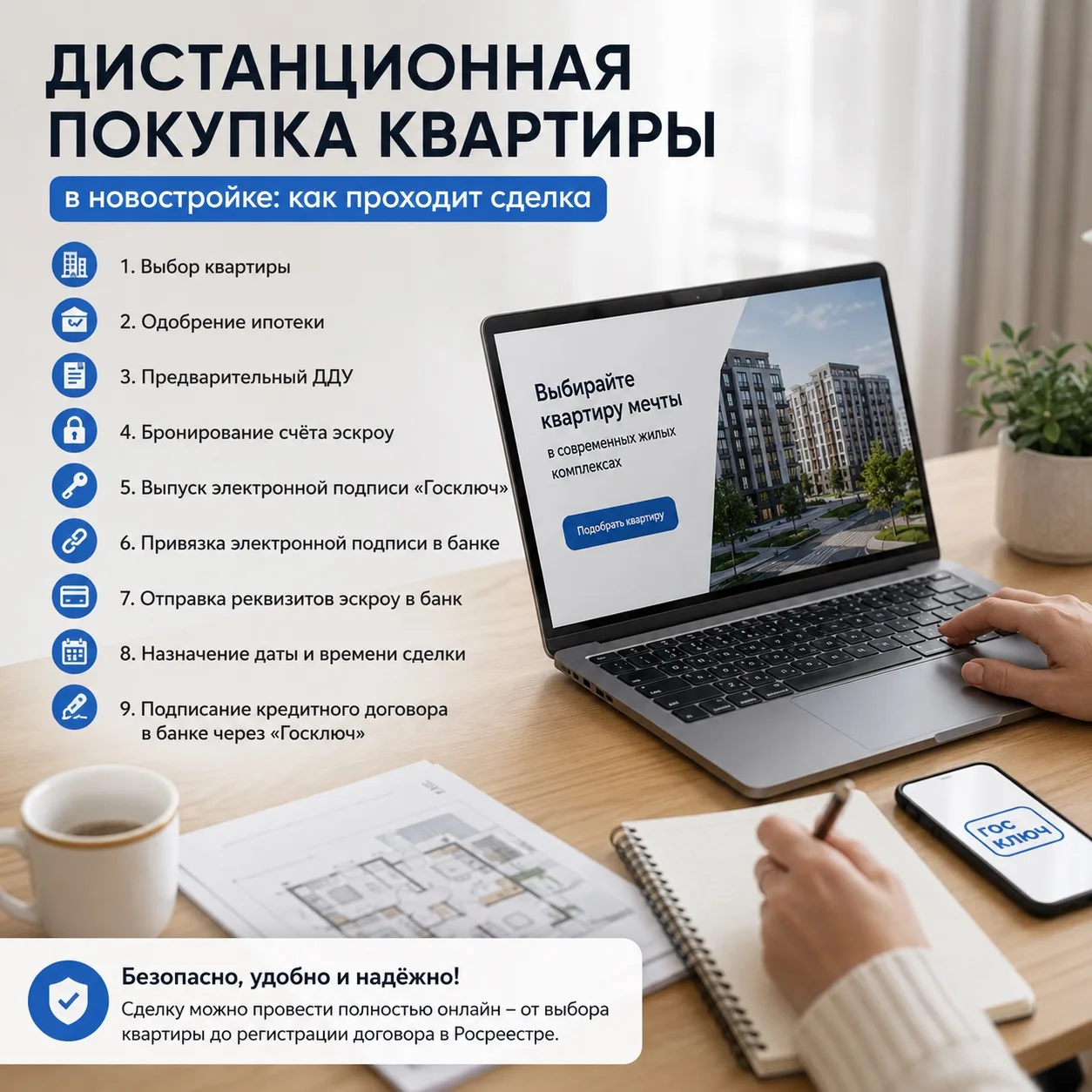 🏡 Как проходит дистанционная покупка квартиры в новостройке?