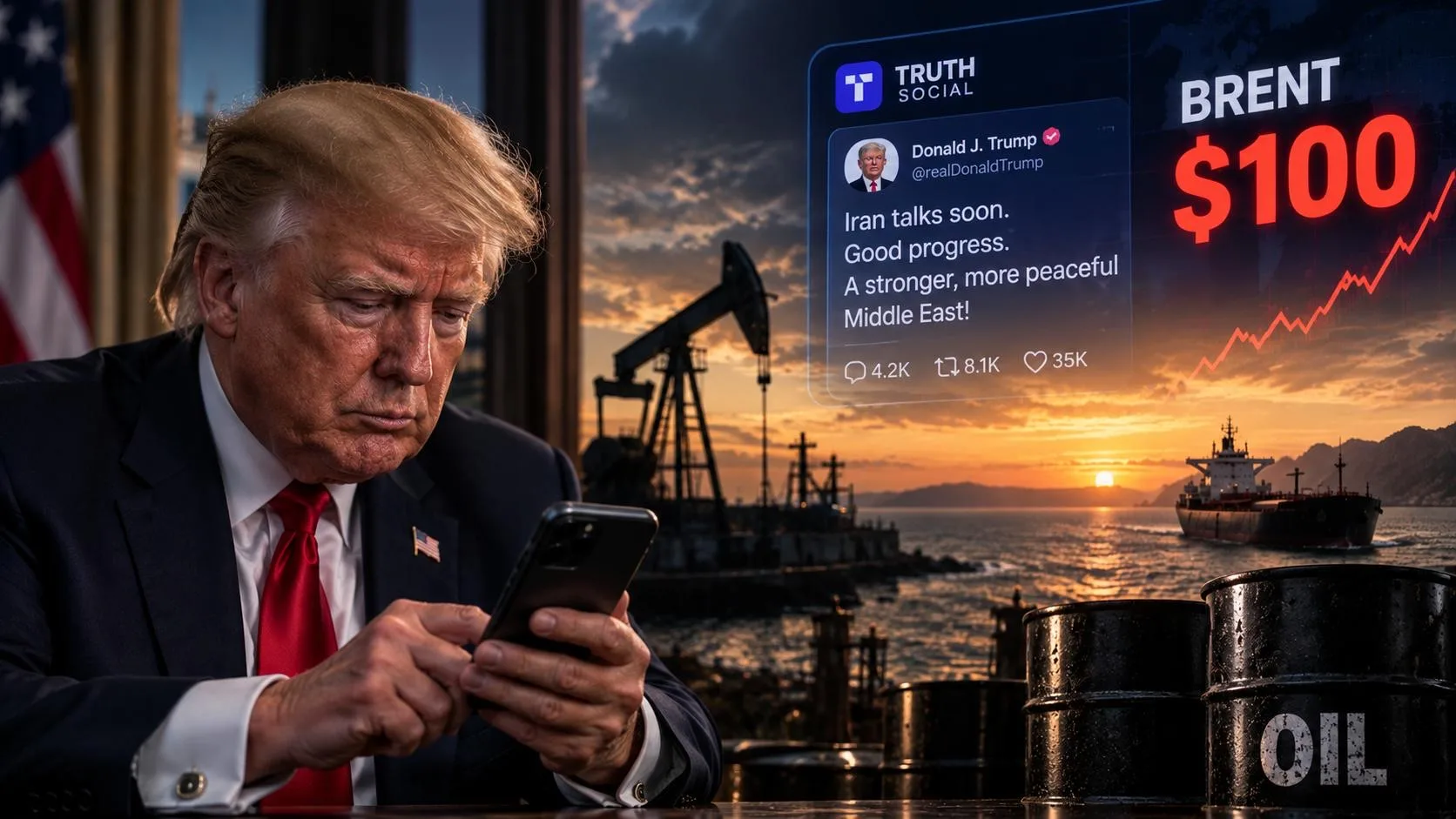 💬 Мнение: на фоне возвращения Brent к $100 жду от Трампа очередной попытки сбить цены ...