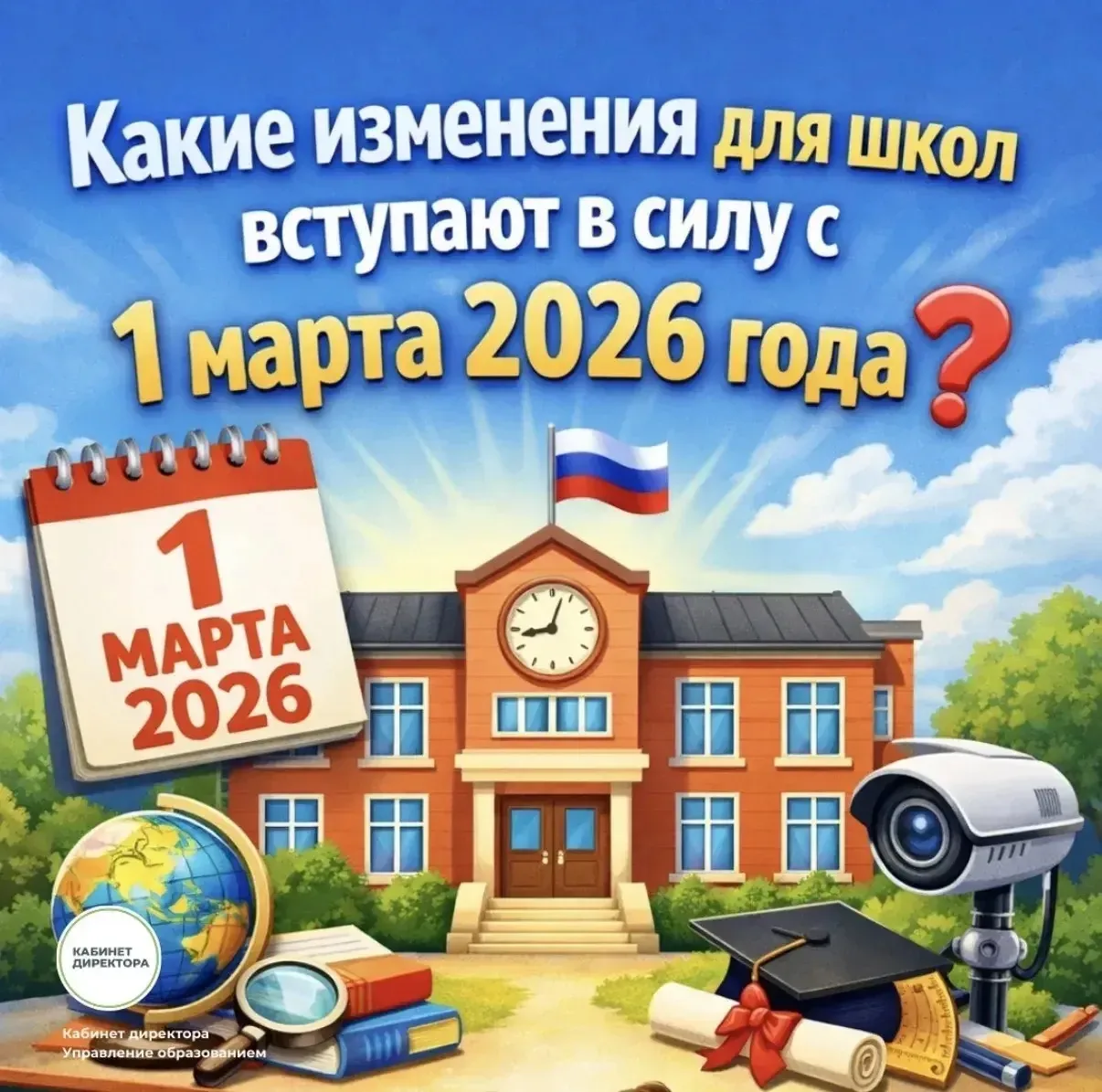 Какие изменения для школ вступают в силу с 1 марта 2026 года❓
