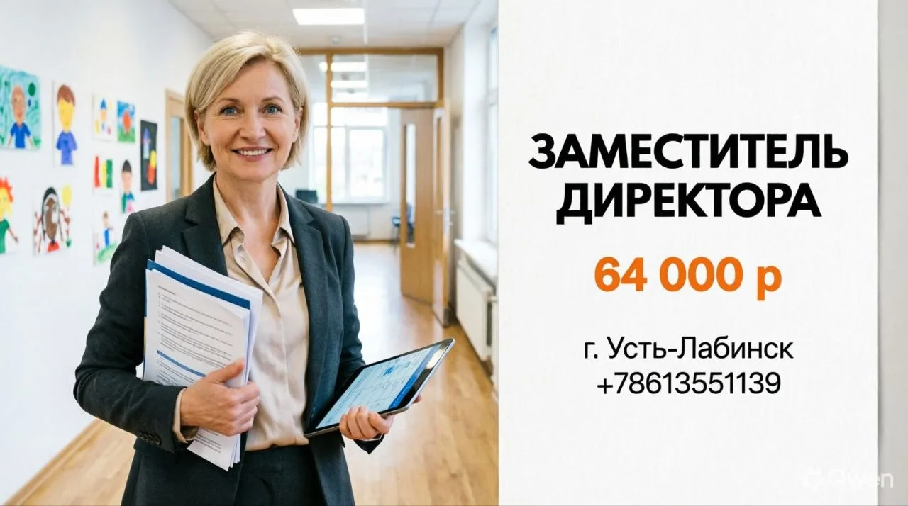 ЗАМЕСТИТЕЛЬ ДИРЕКТОРА ПО ВОСПИТАТЕЛЬНОЙ РАБОТЕ | 64 000 р