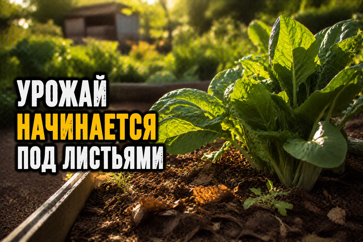 Урожай начинается под листьями

Плоды появляются не сразу.

Сначала растение выращивает листья.

Име