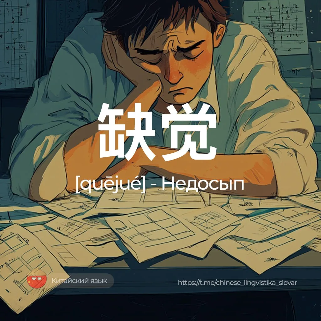 Недосып — 缺觉 [цюэцзяо]