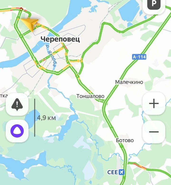 Две мега - пробки на одном скрине (одна слева вверху, другая справа - внизу)