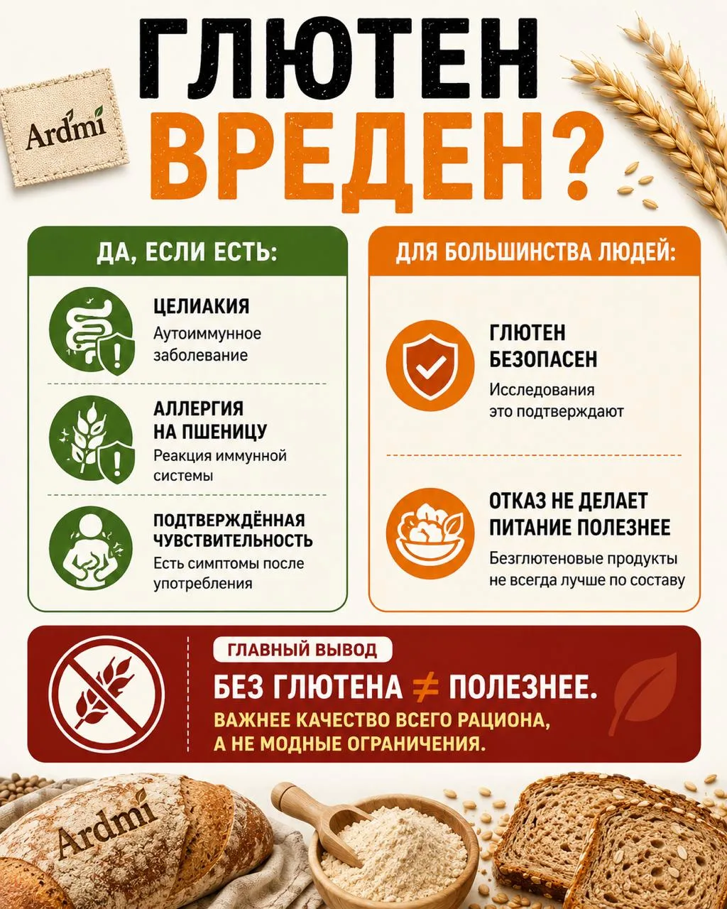 Глютен действительно вреден? Или это ещё один миф?