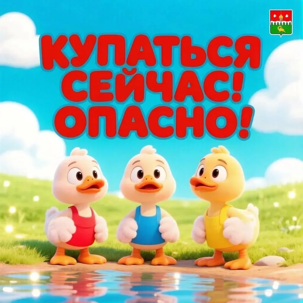 💦🐣☝️ Купаться ещё рано!