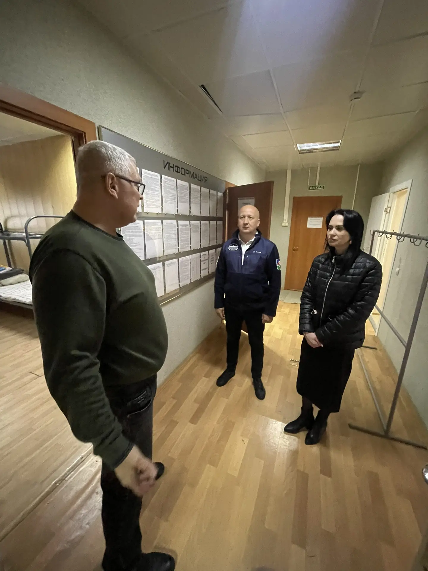 Посетил пункт временного размещения в Пангодах
