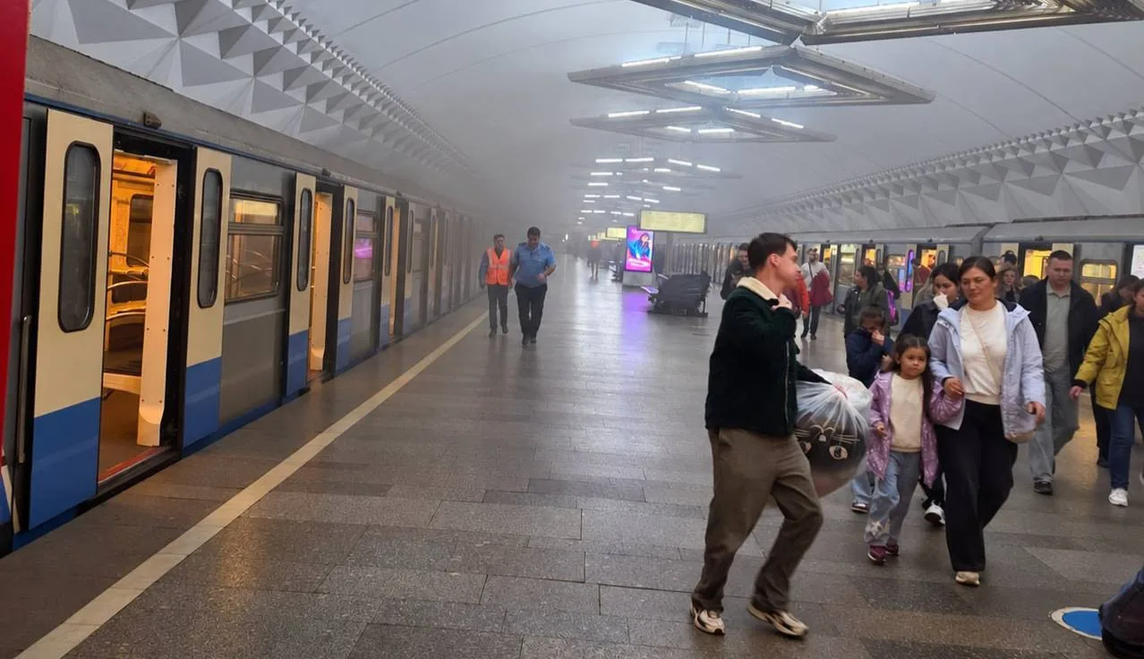 ❗️На станции метро «Тульская» произошло задымление в одном из вагонов поезда.