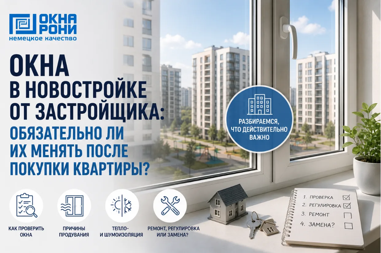 🏢 Получили ключи от новостройки - нужно ли сразу менять окна от застройщика?