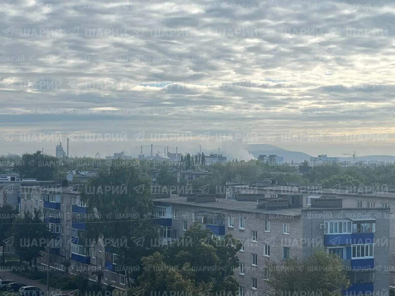 Еще кадры атаки БПЛА на Стерлитамак. Местные насчитали около восьми БПЛА.