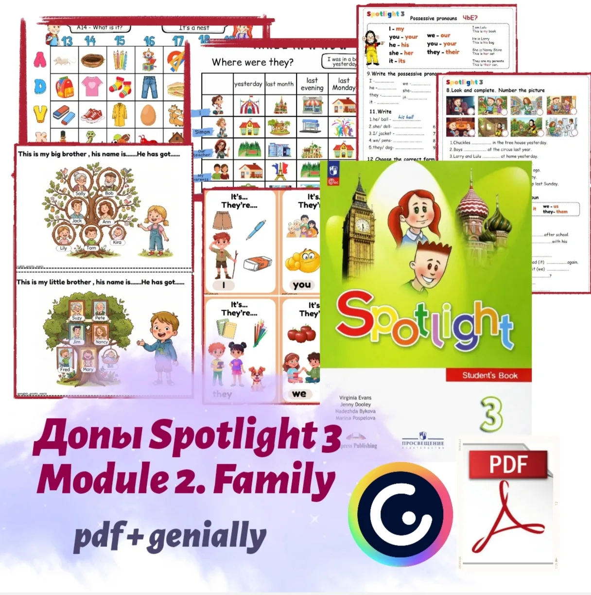 📚 Дополнительные задания к Spotlight 3 Module 2 "Family Moments" (Units 3–4)