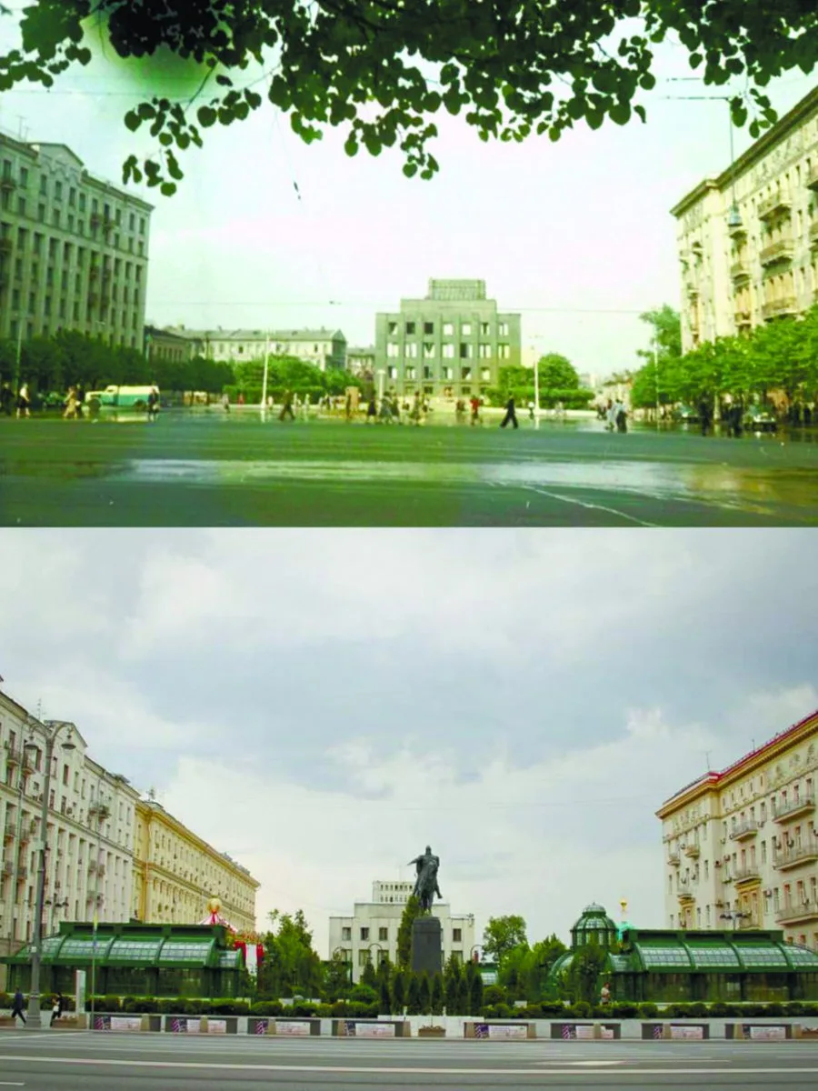 📍Тверская площадь. 

1952/2023 год.

💡В июне 1954 года здесь появился памятник Юрию Долгорукому, з
