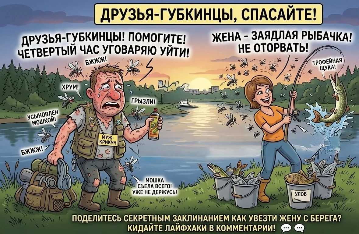 ✅ Нам пишут: Друзья-губкинцы, спасайте! У кого жены — заядлые рыбачки? Поделитесь секретным заклинан