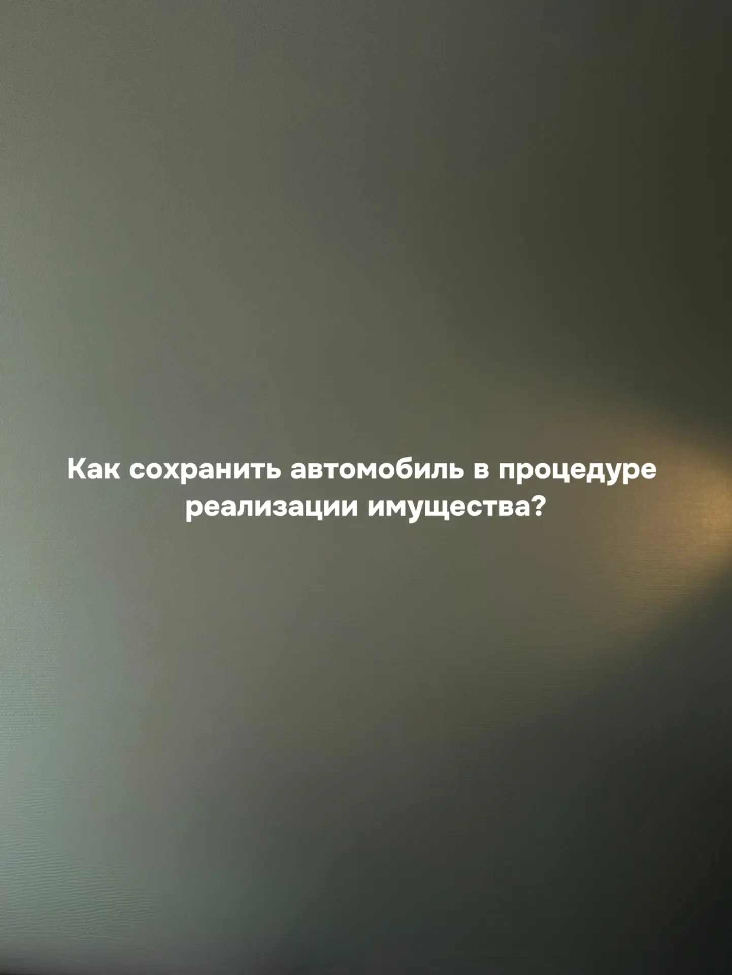 Как сохранить автомобиль в процедуре реализации имущества?