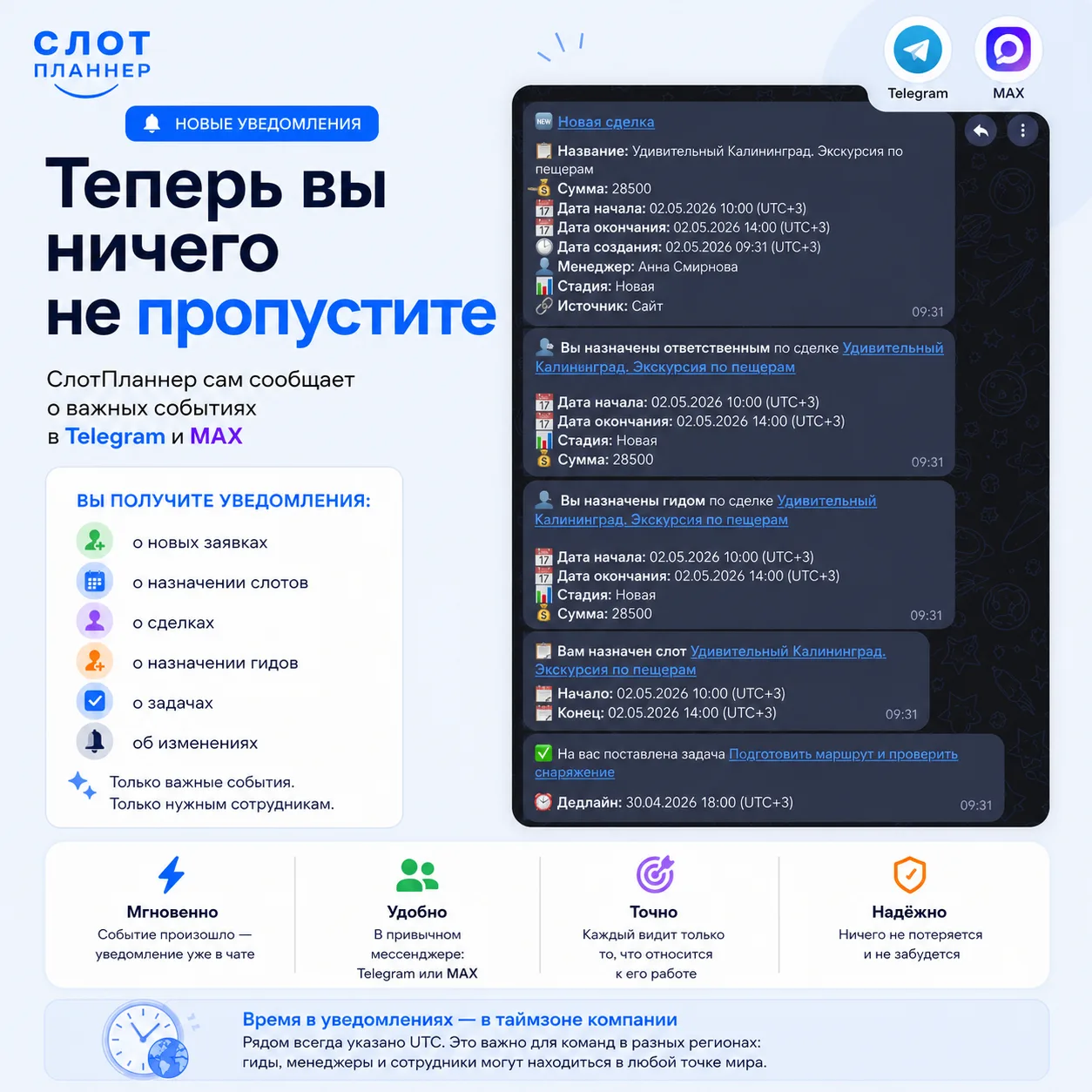 🔥 СлотПланнер теперь сам держит команду в курсе событий