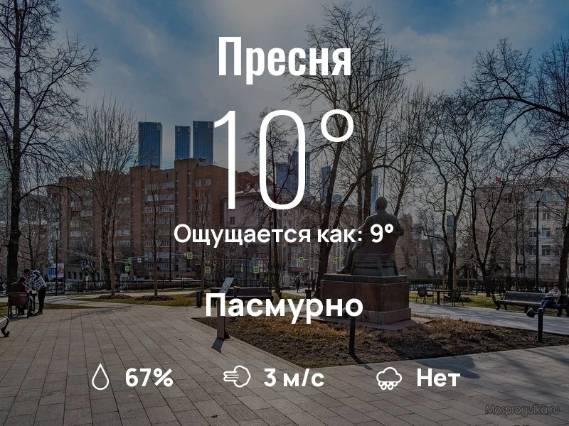 Что с погодой в Пресненском?