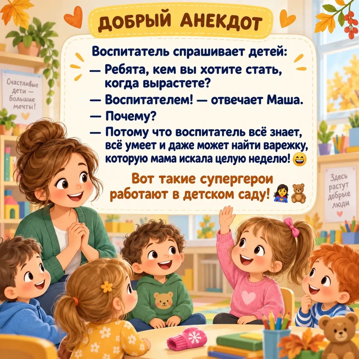 Воспитатели — настоящие супергерои! 🦸‍♀