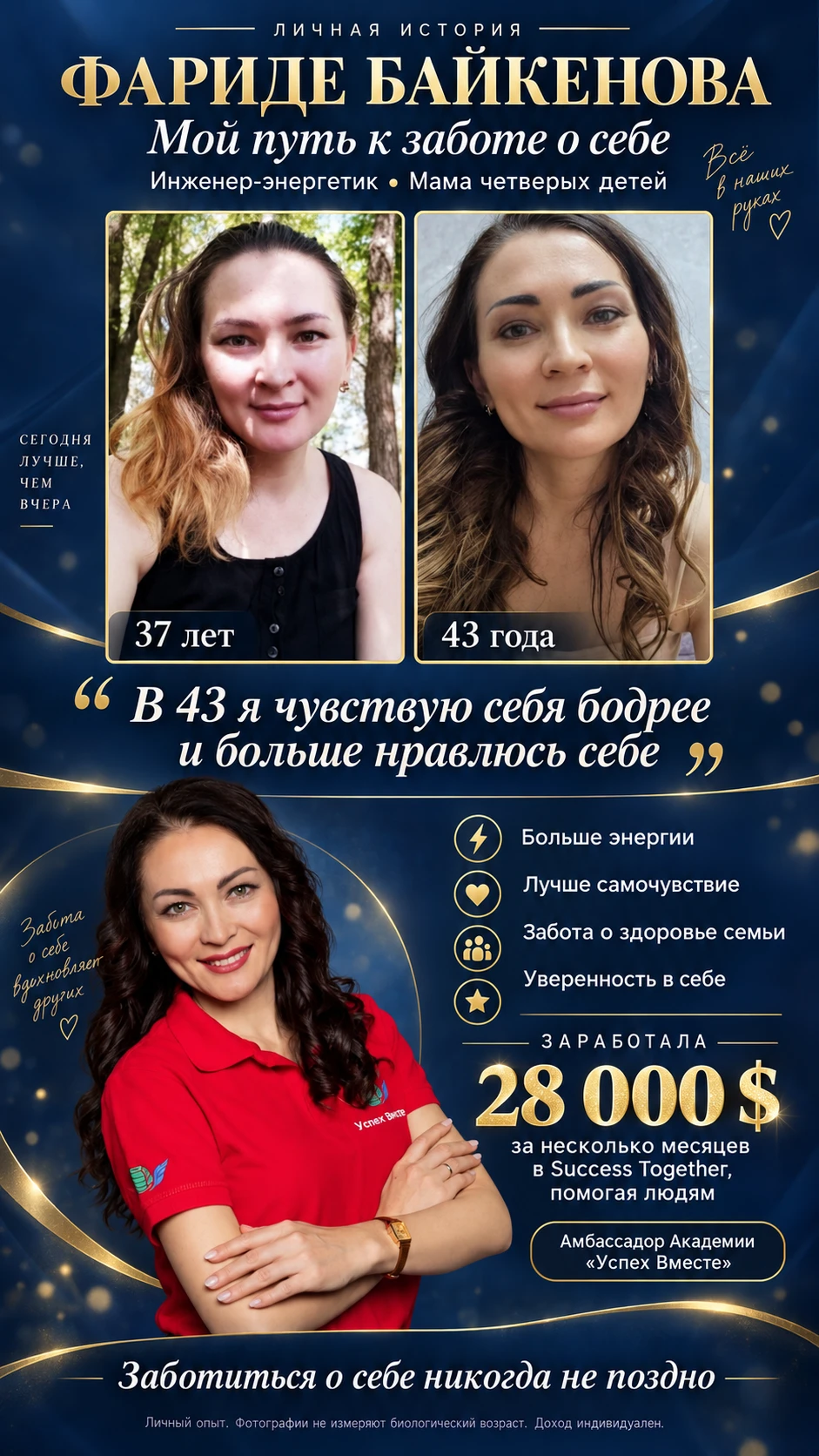 ✨ История Фариде Байкеновой — мамы четверых детей и инженера-энергетика.