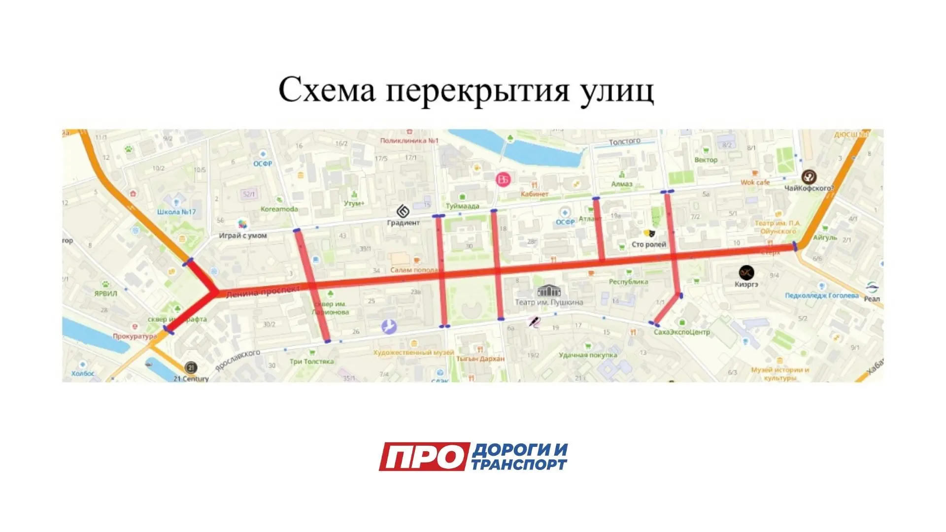 Временное ограничение движения в День города