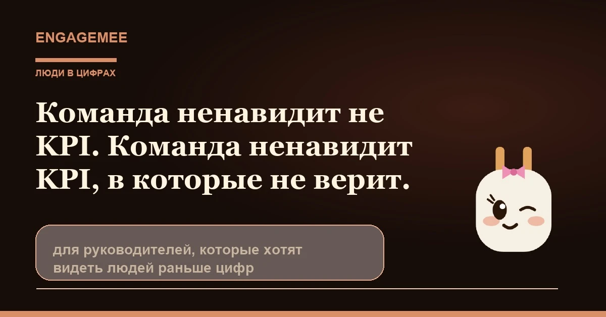 Как выстроить систему KPI которую команда не ненавидит