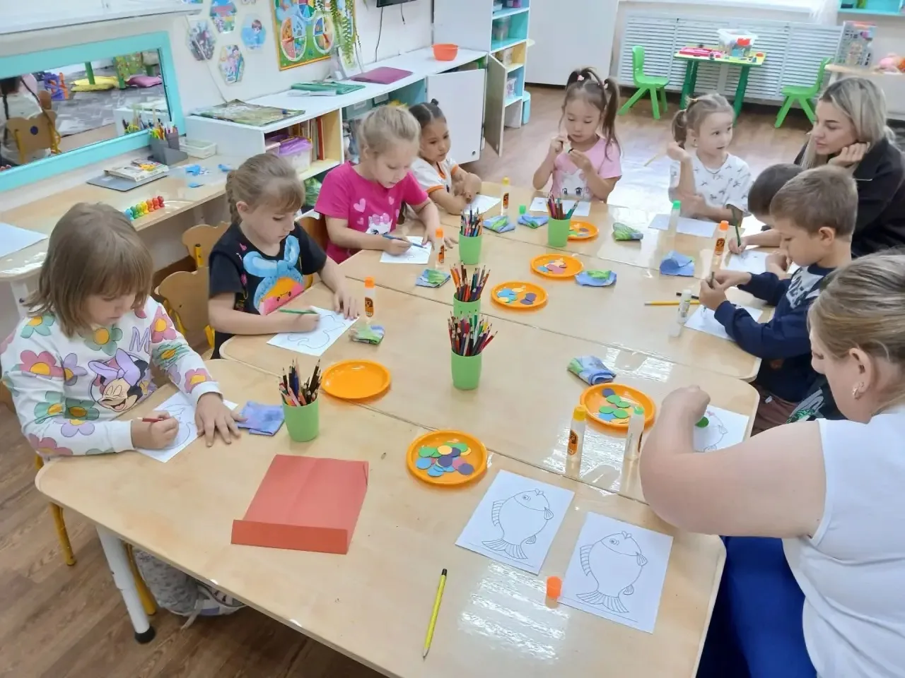 Аппликация " Золотая рыбка"