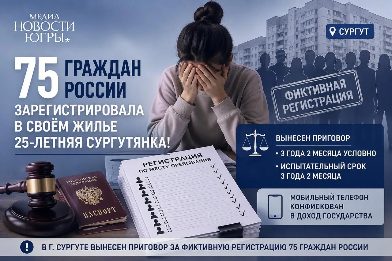 ❗️25-летняя сургутянка фиктивно зарегистрировала в своей квартире 75 человек

В Сургуте суд вынес пр