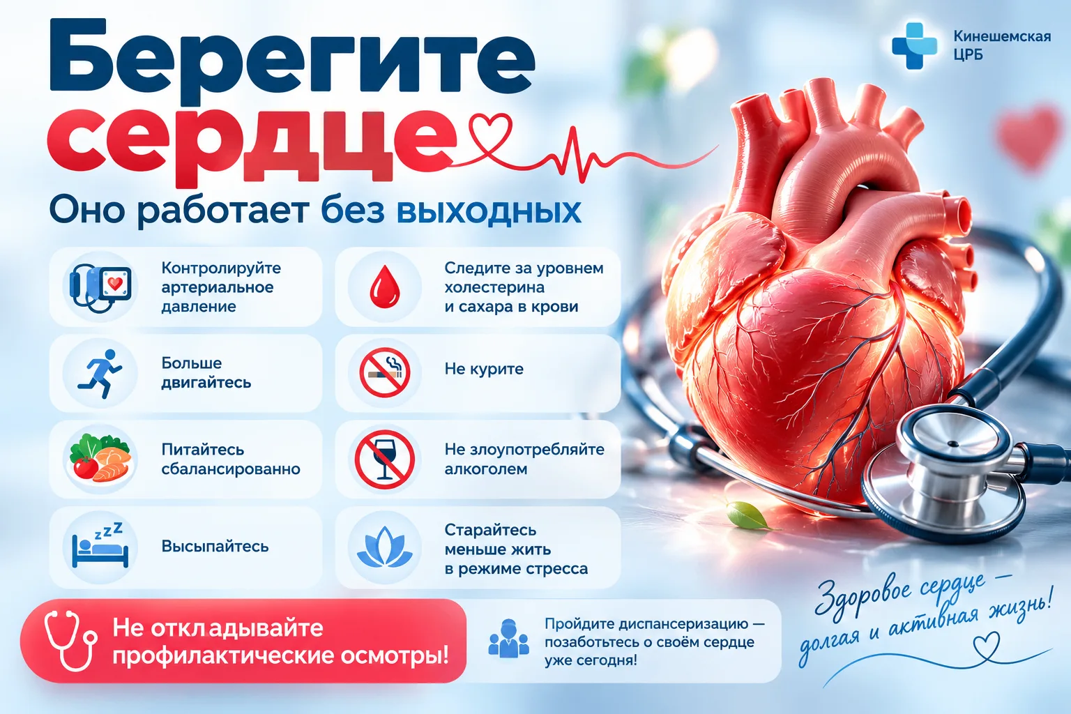 Сердце работает без выходных