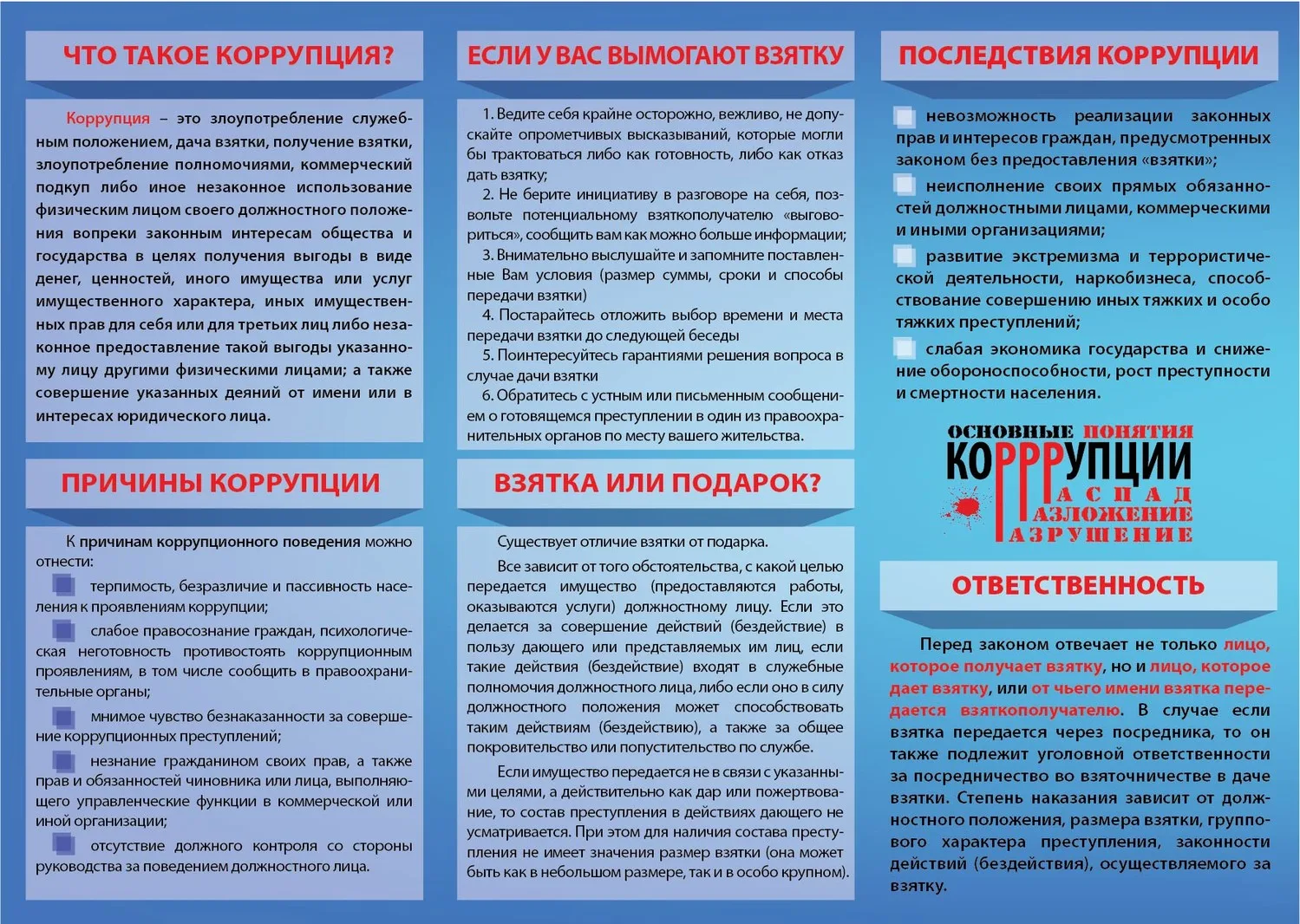 🚫 Профилактика коррупции: как каждый может помочь

Коррупция подрывает доверие к институтам и тормо