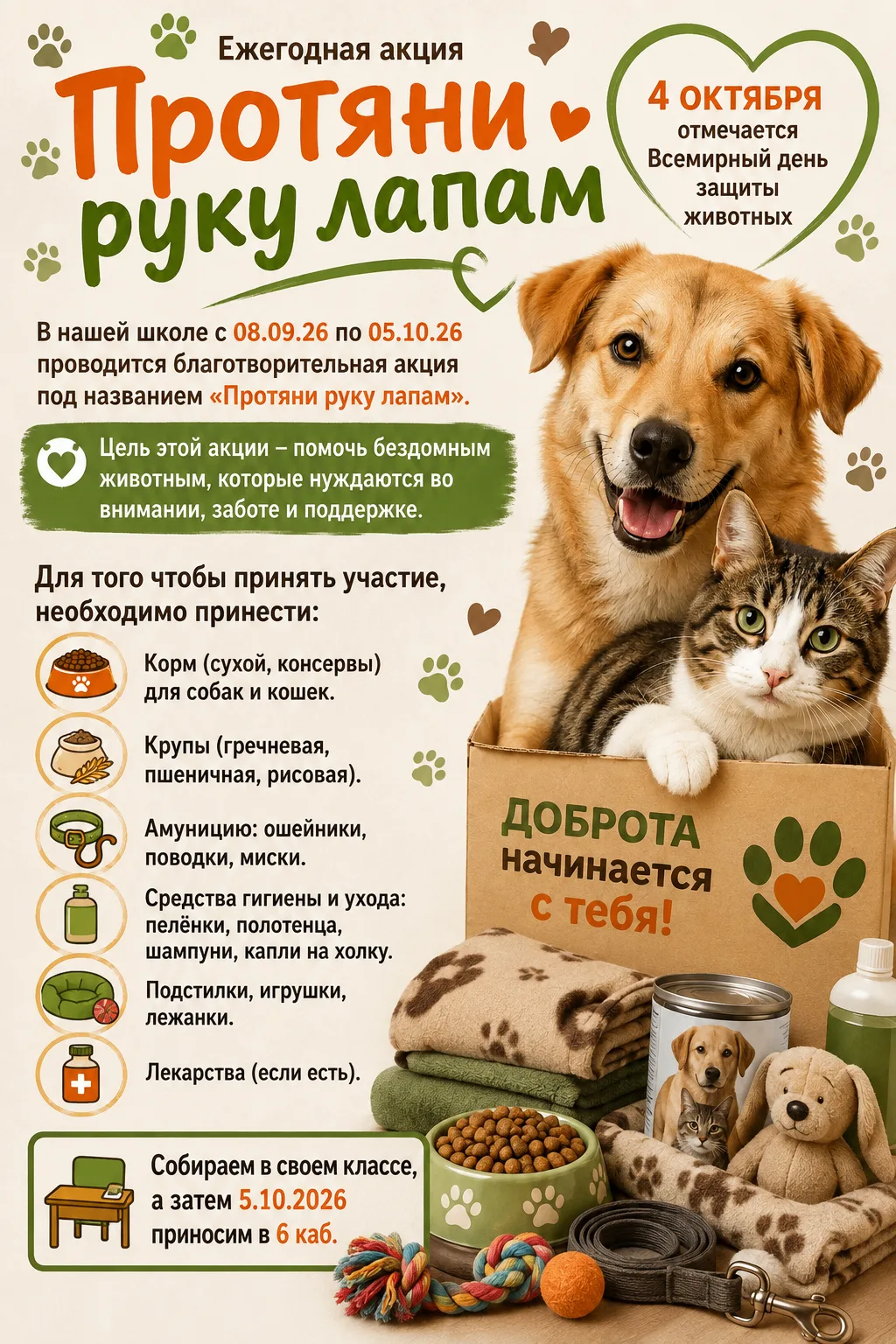 Акция "Протяни руку лапам"