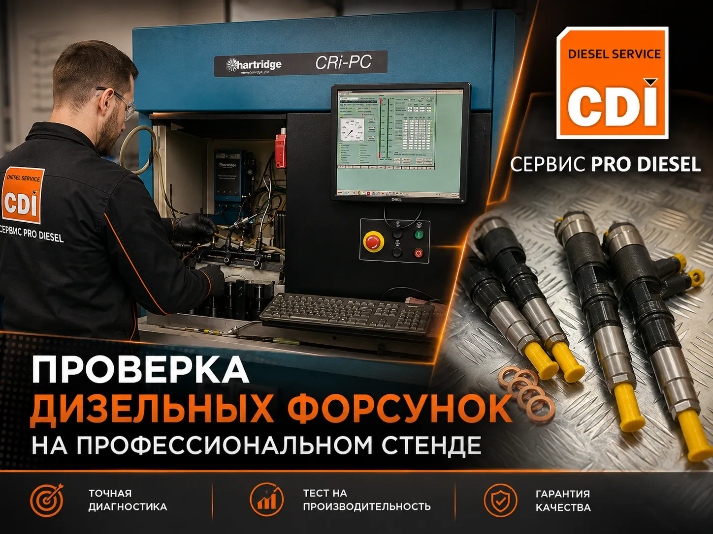 🔧 Проверка дизельных форсунок на профессиональном стенде Hartridge 💪
