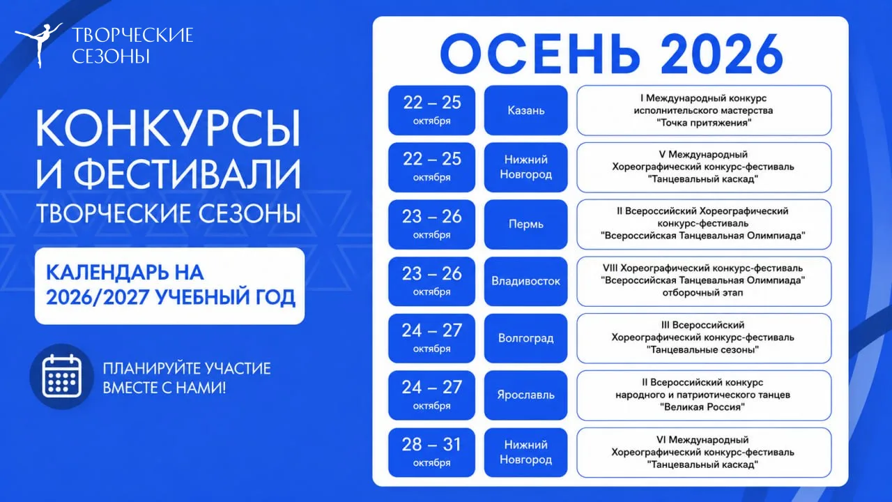 Если вы планируете принять участие в хореографических конкурсах — самое время подать за...