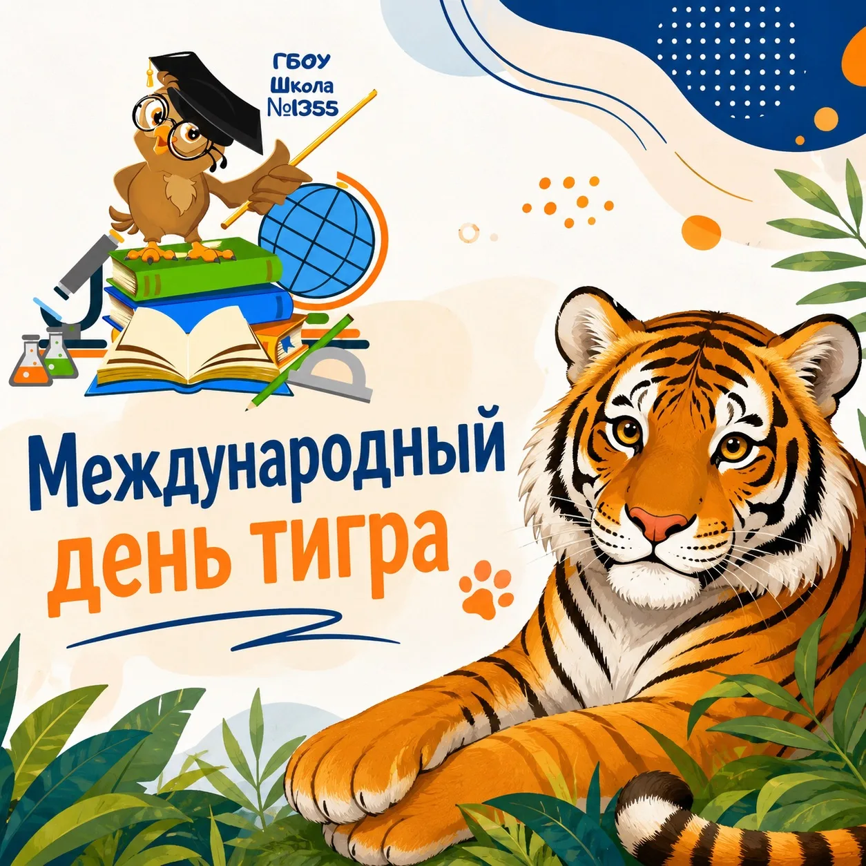 🐯 МЕЖДУНАРОДНЫЙ ДЕНЬ ТИГРА🧡

Тигр — один из самых красивых и сильных хищников на нашей планете. Но