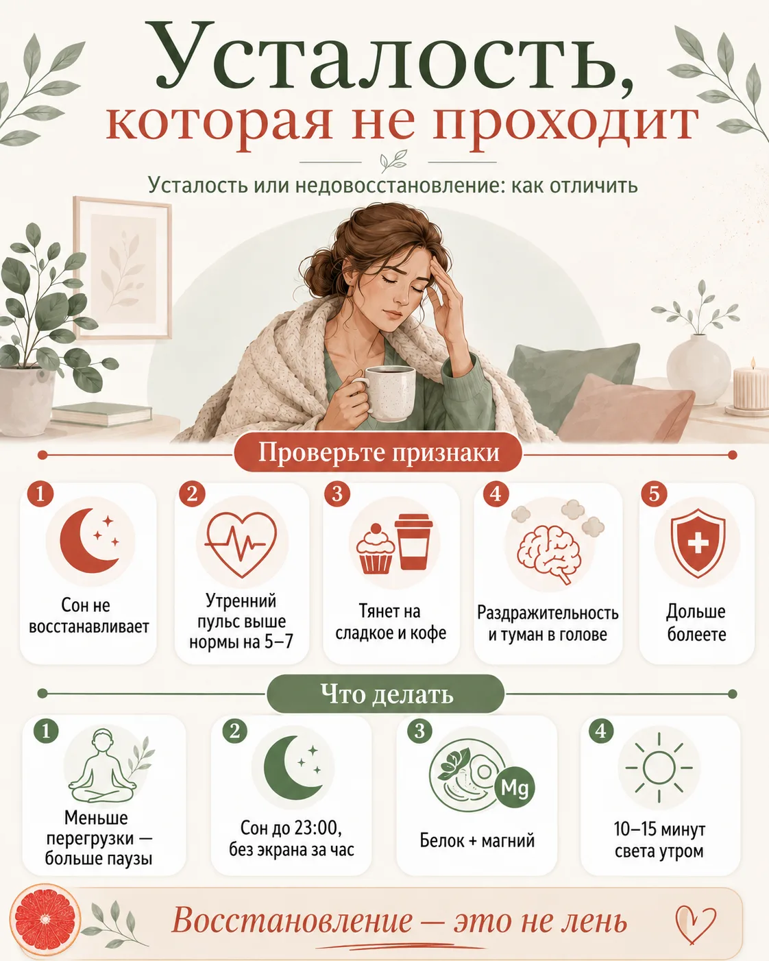 💤 Усталость или недовосстановление: как отличить