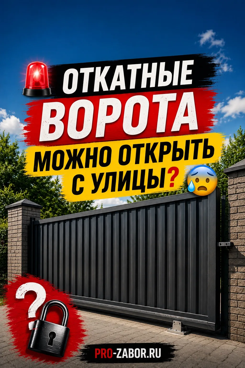 🔒 Откатные ворота без автоматики?