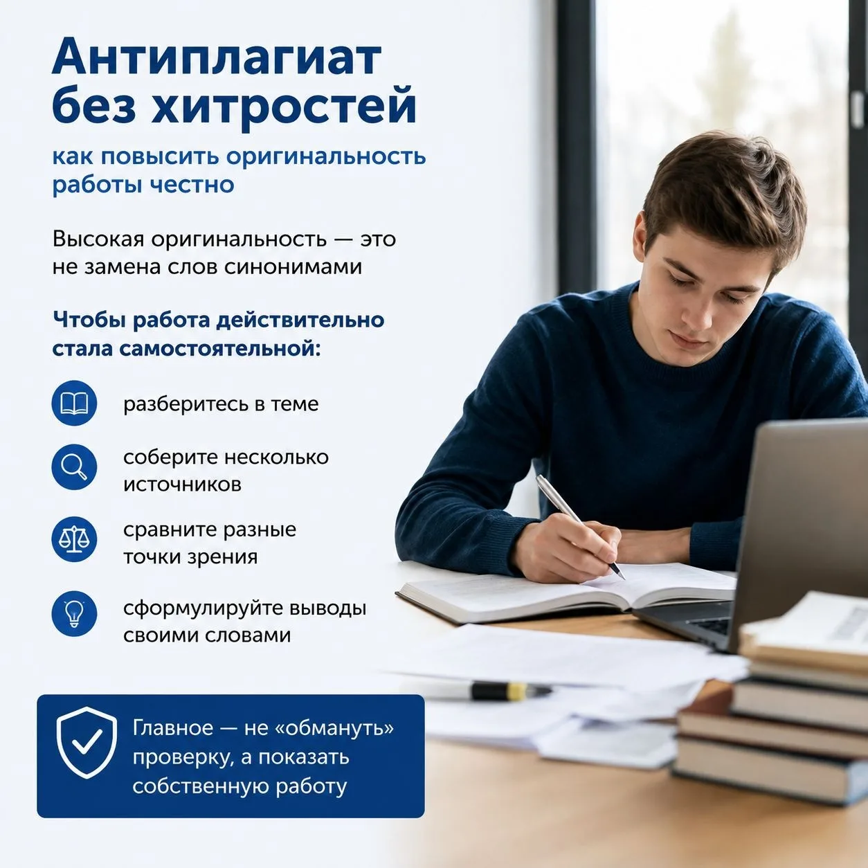 📝  Написали курсовую или реферат, а впереди проверка на оригинальность?