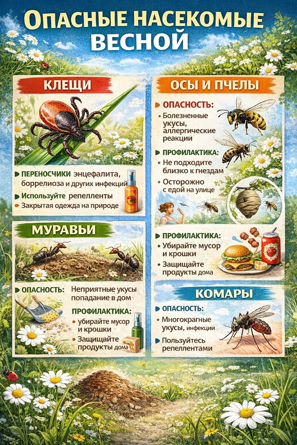 Ранняя весна поспособствовала раннему пробуждению насекомых. Будьте бдительны.
