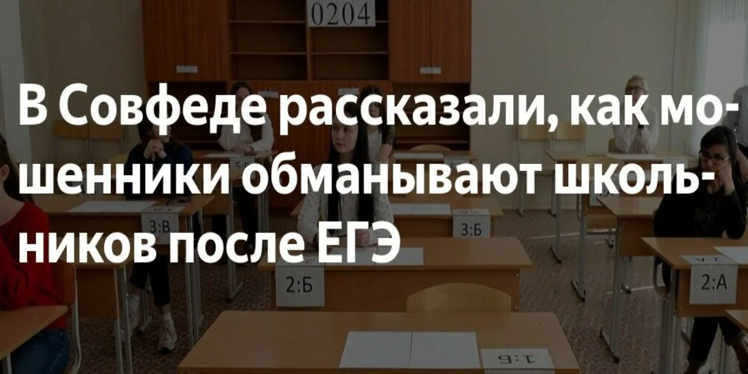 В Совфеде рассказали, как мошенники обманывают школьников после ЕГЭ