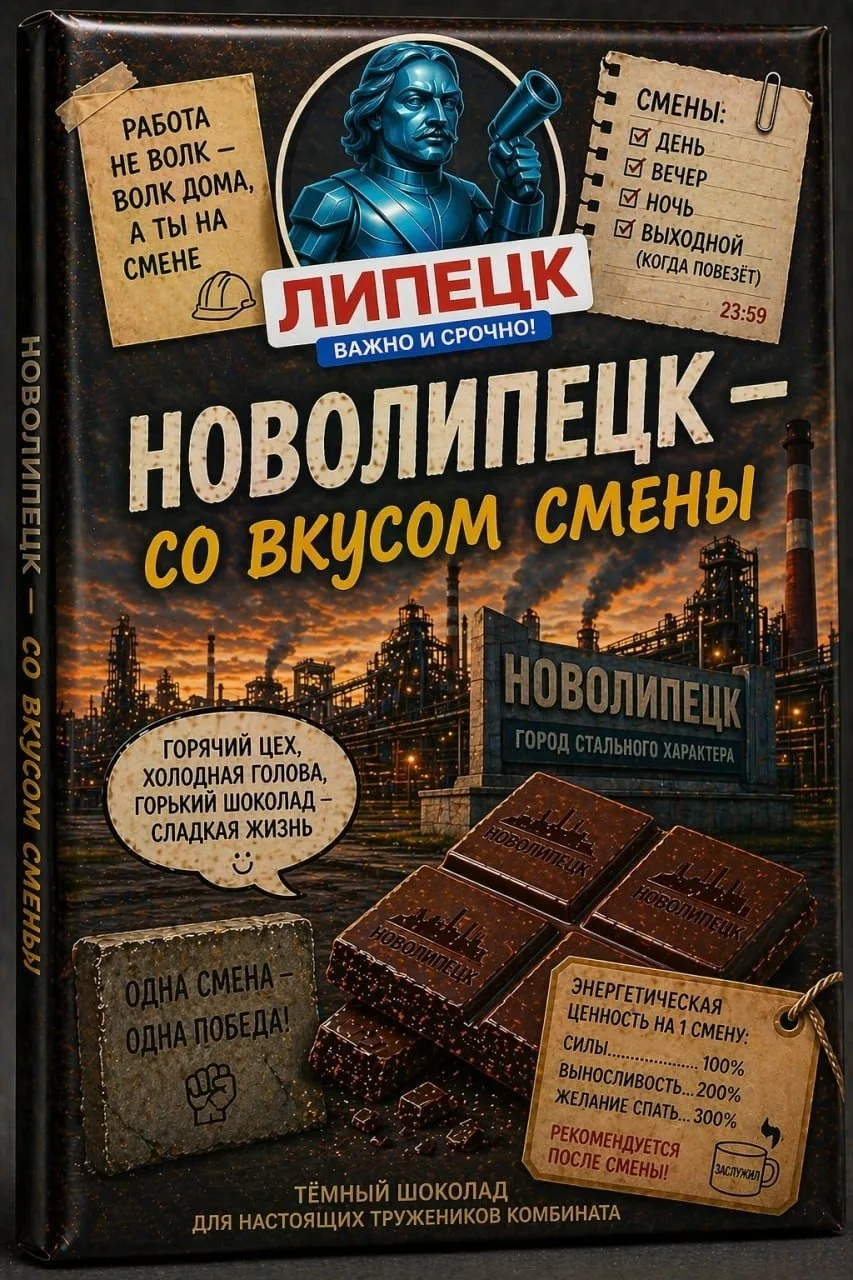 🍫 Пока все обсуждают «чипсы со вкусом Липецка», липчане уже придумали шоколад с характером  Пока соц